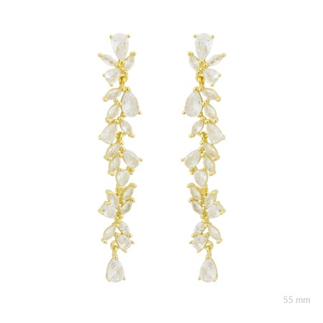 Pendientes de Plata de Ley con circonitas