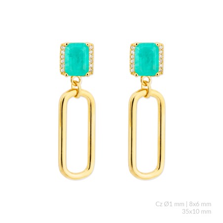 Silver earrings with cubic zirconium