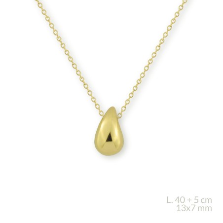 Gargantilla de Plata de Ley chapada en oro | 13x7 mm