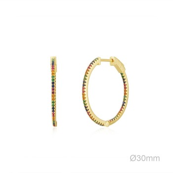 Pendientes Aro Dorado Circ....