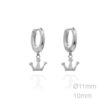 Pendientes Aro Corona Liso