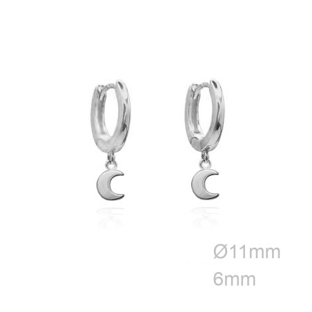 Pendientes Aro Luna Liso