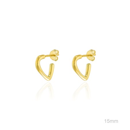 Pendientes Presión Dorado Liso