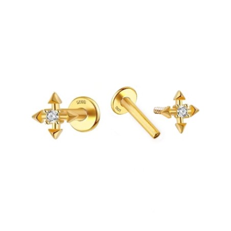 Pendientes Piercing Mini Dorado Circ