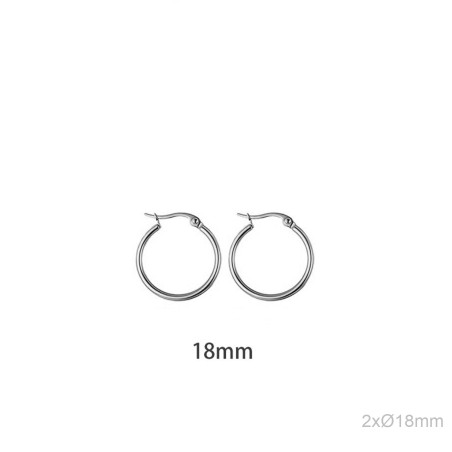 Pendientes Aro 18mm Acero