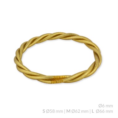 Pulseira em folha de ouro | Twist Ø6 mm