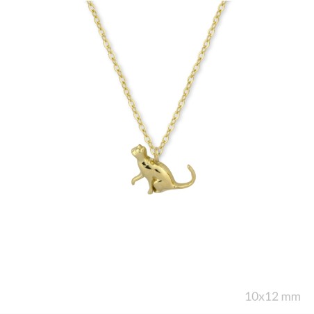Silver necklace | Cat