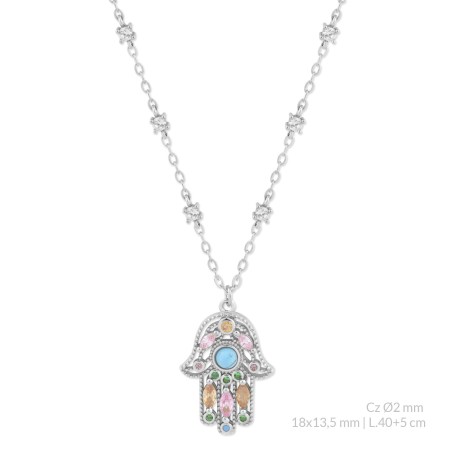 Gargantilla de Plata de Ley con circonitas