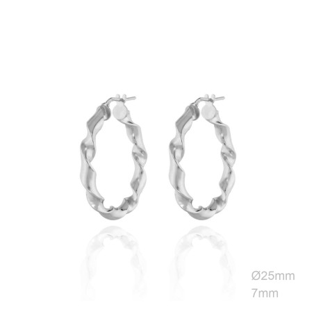 Boucles d'oreilles Argent lisse