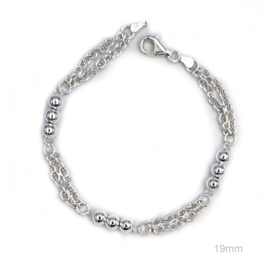 Pulsera Plata Lisa Plateada 