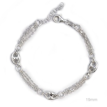 Pulsera Plata Lisa Plateada  2