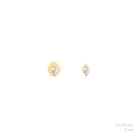 Silver earrings with cubic zirconium