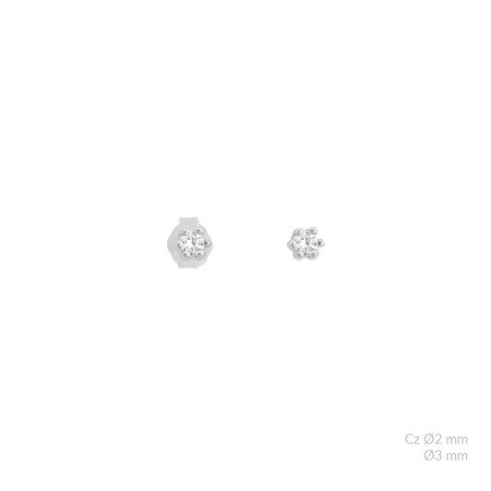 Boucles d'oreilles en Argent avec oxyde de zirconium