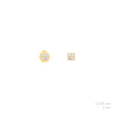 Silver earrings with cubic zirconium