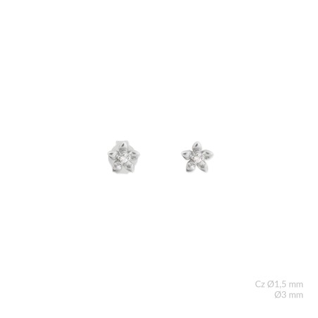 Boucles d'oreilles en Argent avec oxyde de zirconium