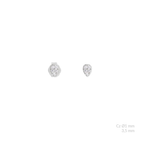 Silver earrings with cubic zirconium