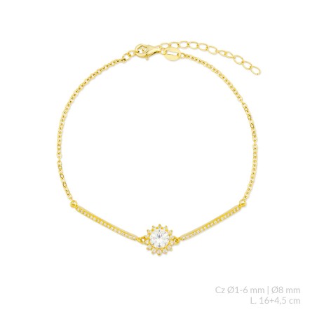 Bracelet en Argent avec oxyde de zirconium