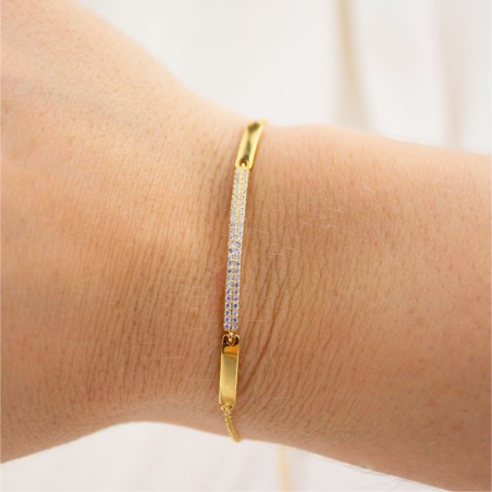 Pulseira de Prata Esterlina com zircônia