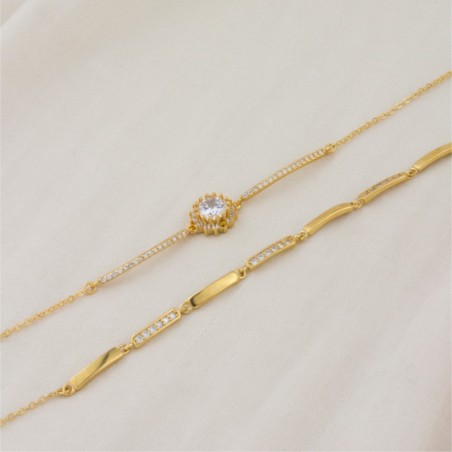 Pulseira de Prata Esterlina com zircônia