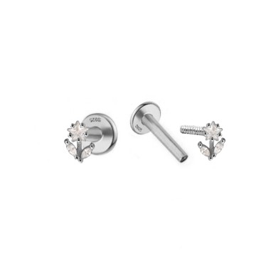 Pendientes Piercing Mini Circ Flor