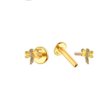 Pendientes Piercing Mini Dorado Circ Libélula