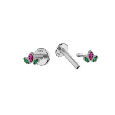 Pendientes Piercing Mini Circ Color Loto