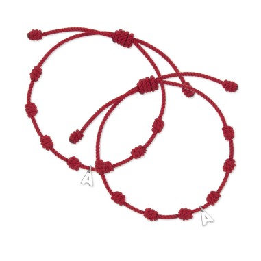 Pulseiras de fio vermelho 7 nós | Pack de 2