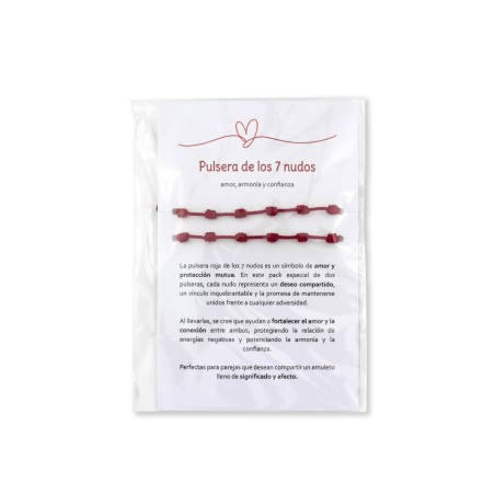 Lot de 2 bracelets en fil rouge 7 noeuds | Lot de 6