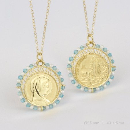 Gargantilla de Plata de Ley | Virgen de Lourdes