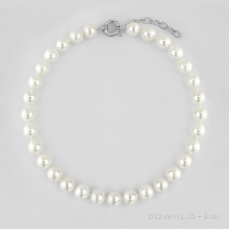 Sautoir en Argent | Ø12 mm | 45+5 cm de chaîne d'extension