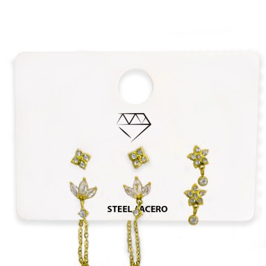 CATALOGUE D'ACIER Boucles d'oreilles en Acier