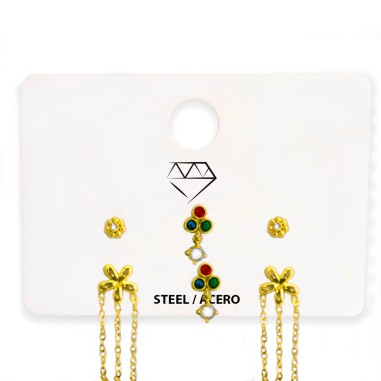 CATALOGUE D'ACIER Boucles d'oreilles en Acier