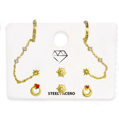 CATALOGUE D'ACIER Boucles d'oreilles en Acier