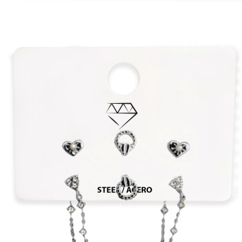 Pack 6 pares Pendientes ACERO