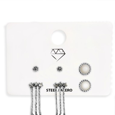 CATALOGUE D'ACIER Boucles d'oreilles en Acier
