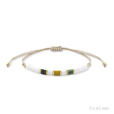 Bracelet en Argent et beads plaquées or