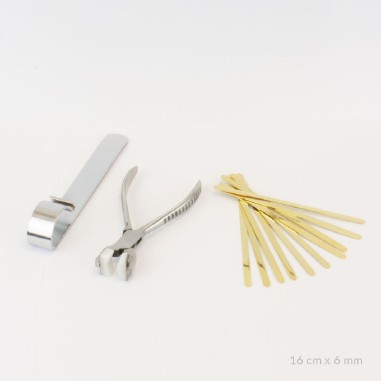 Kit de 10 pulseiras de Aço + ferramentas de dobragem | 16cm x 6 mm