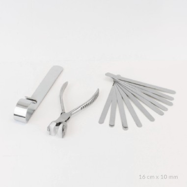 Kit of 10 stainless steel bacelets + Bangle Diy Tool | 16cm x 10 mm