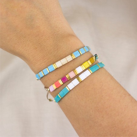 Bracelet en Argent et beads plaquées or