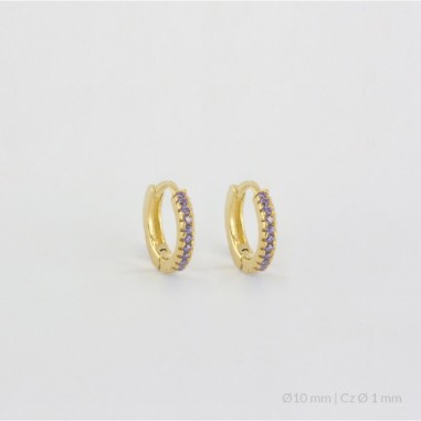 Boucles d'oreilles anneaux en Argent | Ø10 mm