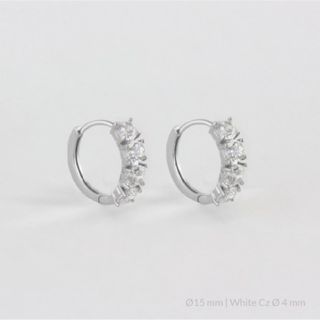 Boucles d'oreilles en Argent | Ø15 mm