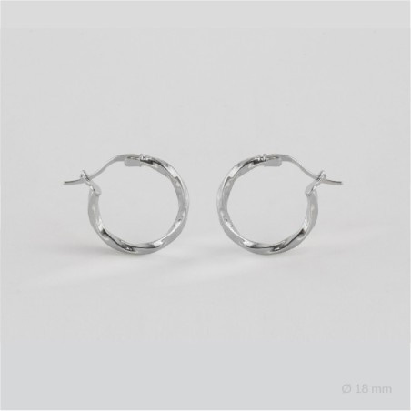 Boucles d'oreilles anneaux en Argent | Ø18 mm