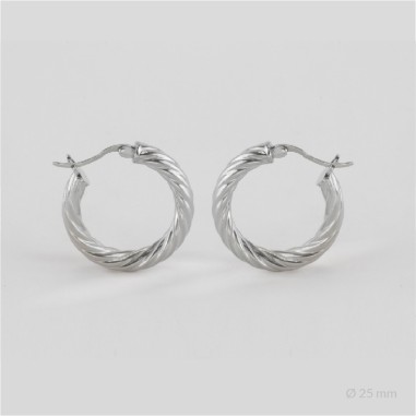 Sterling Silver Hoops | Ø25 mm