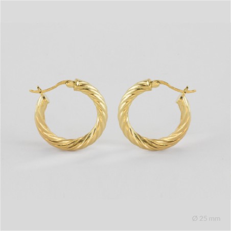 Boucles d'oreilles anneaux en Argent | Ø25 mm