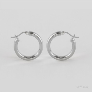 Sterling Silver Hoops | Ø25 mm
