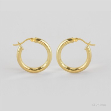 Boucles d'oreilles anneaux en Argent | Ø25 mm