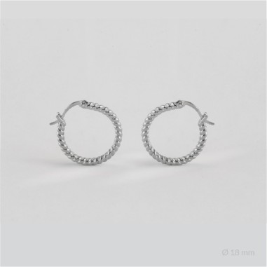 Boucles d'oreilles anneaux en Argent | Ø18 mm