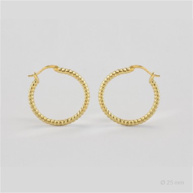 Boucles d'oreilles anneaux en Argent | Ø25 mm