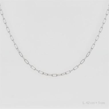 Corrente de Prata Esterlina | 42+5 cm de corrente de extensão