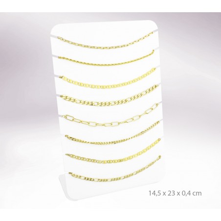 Display - 8 Stainless steel necklaces